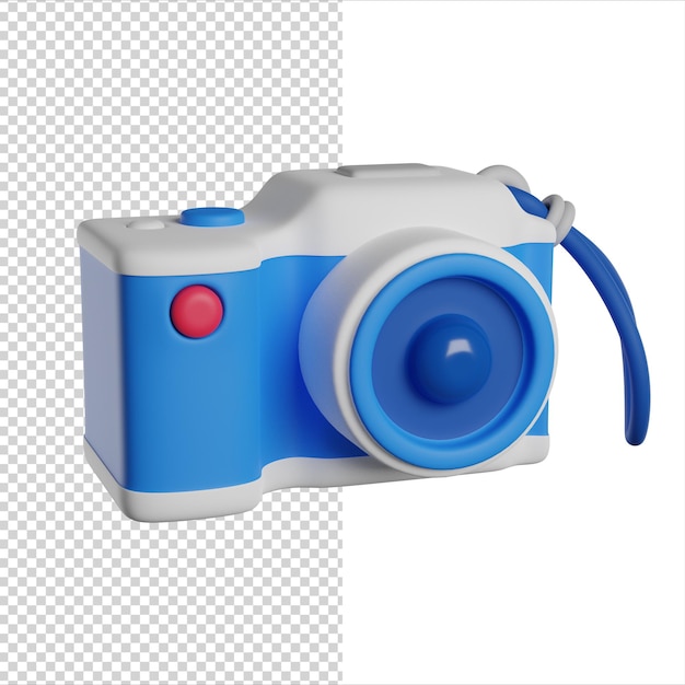 Icono de renderizado 3D de cámara fotográfica