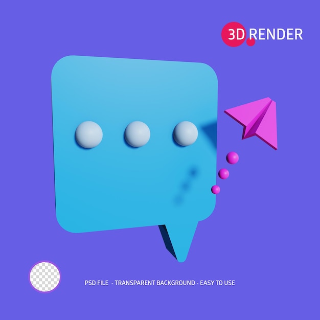 Icono de renderizado 3D charlando 3