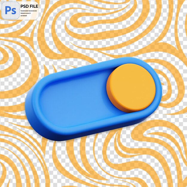 Icono de renderizado 3D desactivado PNG aislado Ilustración plantilla PSD