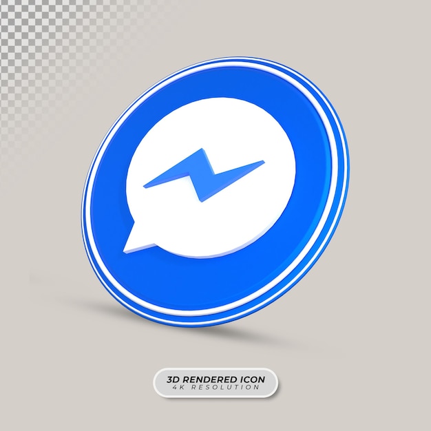 Icono de renderizado 3d de messenger