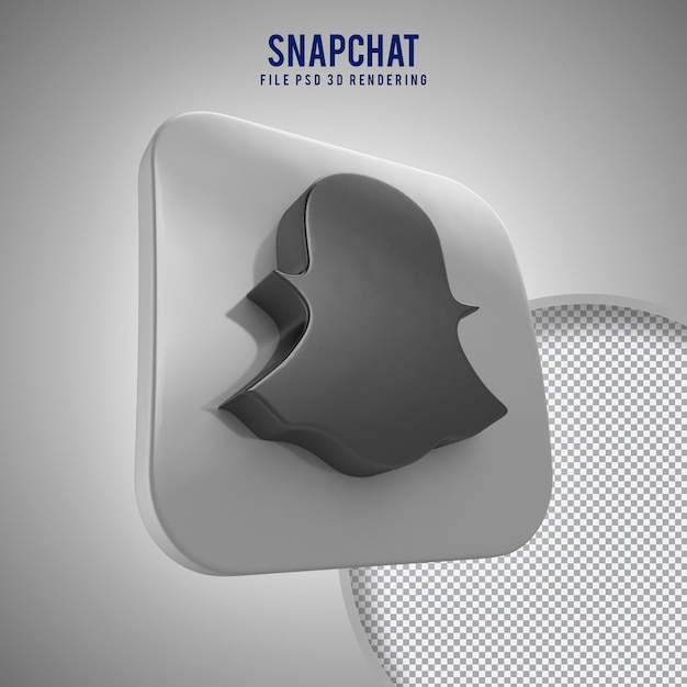 Icono renderizado 3d de Snapchat de alta calidad