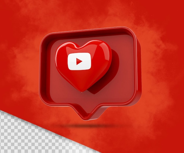 Icono de renderizado 3d de youtube