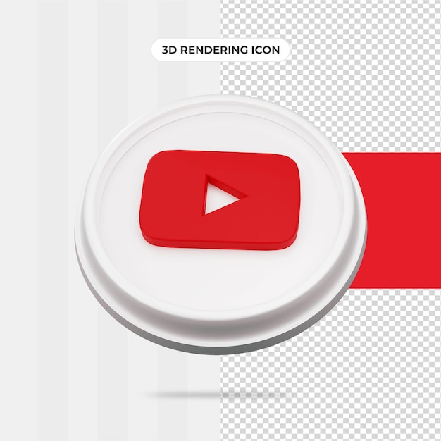 Icono de renderizado 3d de youtube