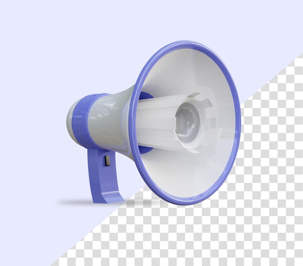 Icono de renderizado de altavoz de megáfono 3D