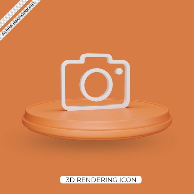 Icono de renderizado de cámara 3d