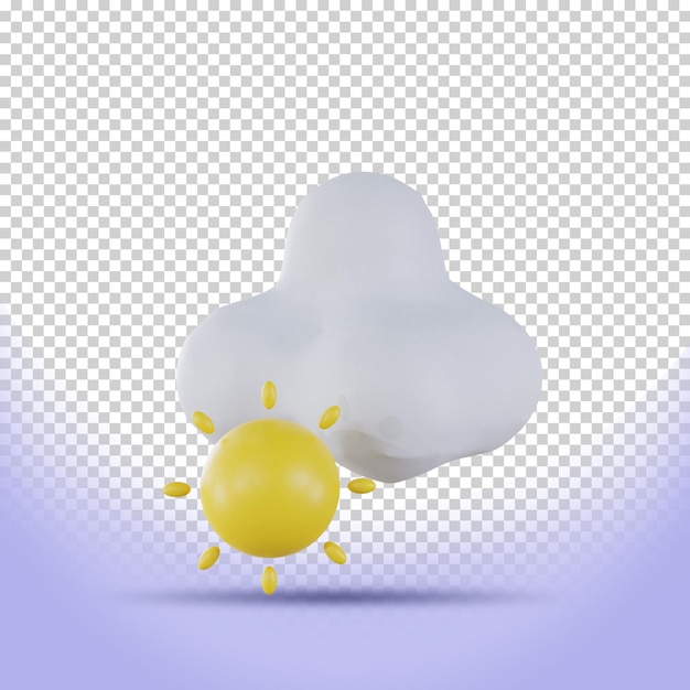 Icono de renderizado de informe meteorológico en la nube 3d