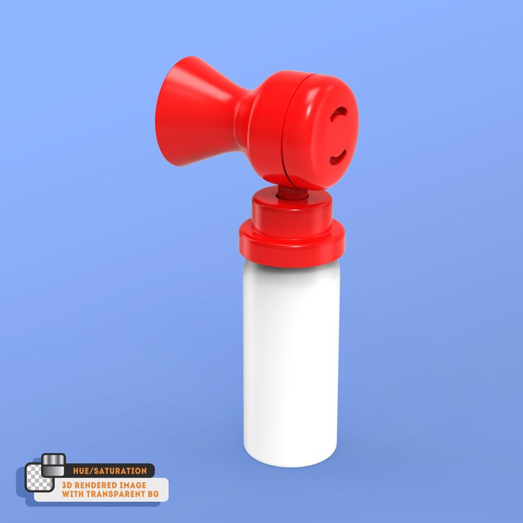 PSD icono de representación 3d de bocina de aire
