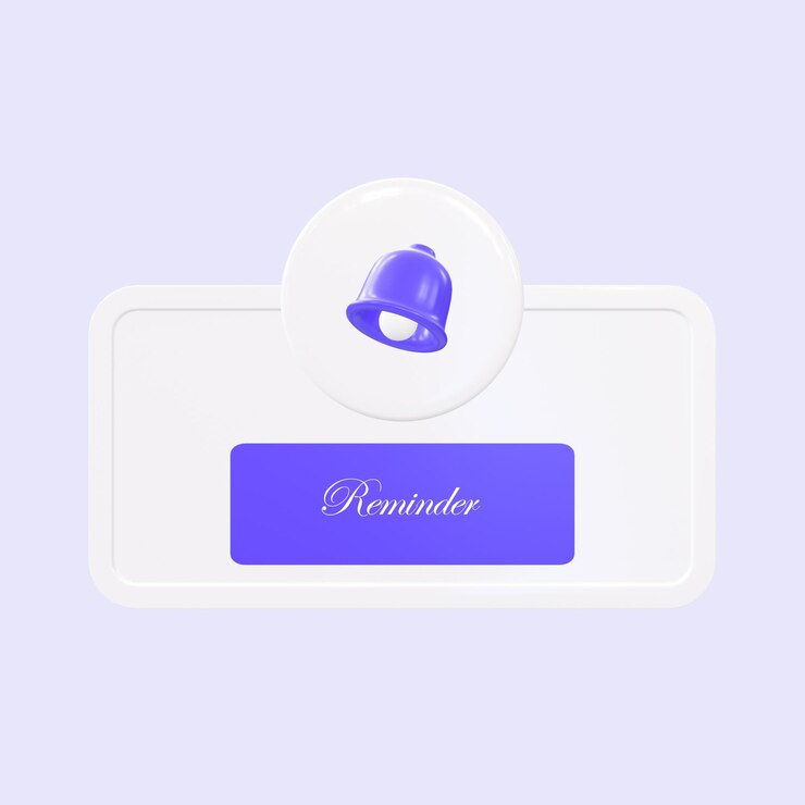 PSD icono de representación 3d de notificación