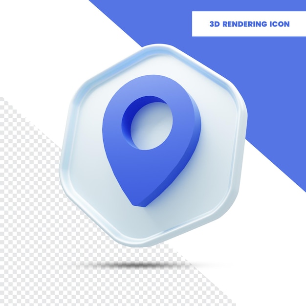 Icono de representación de ubicación 3d