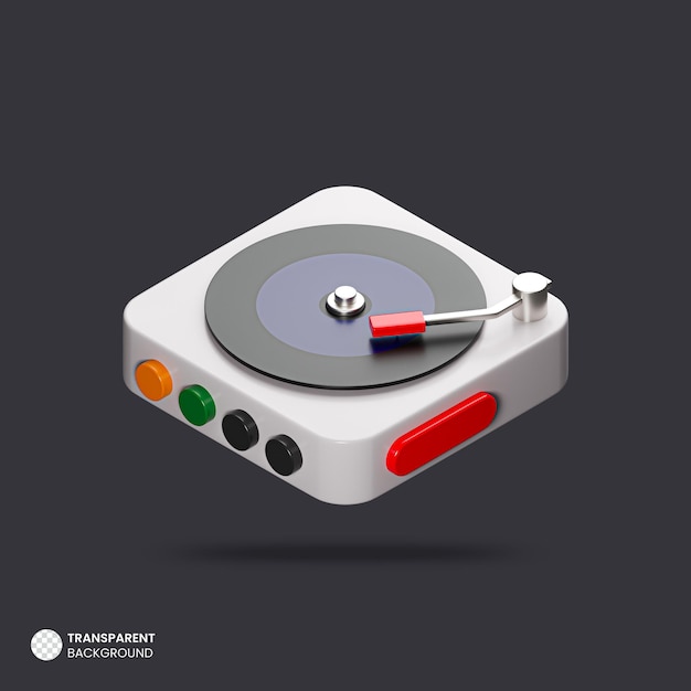 PSD icono de reproductor de cd vintage 3d aislado