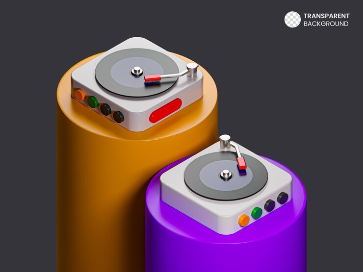PSD icono de reproductor de cd vintage 3d aislado