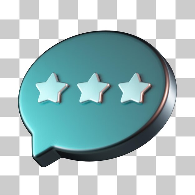 Icono de retroalimentación en 3D
