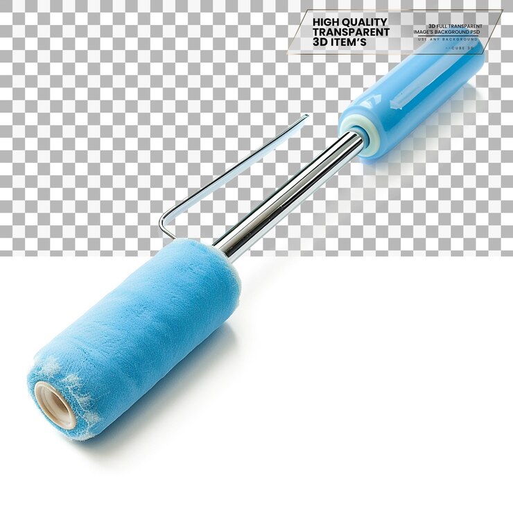 PSD icono de rodillo de pelusa 3d un rodillo utilizado para eliminar la pelusa y el pelo sobre un fondo transparente 4908