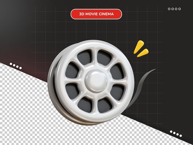 El icono del rollo de película 3D