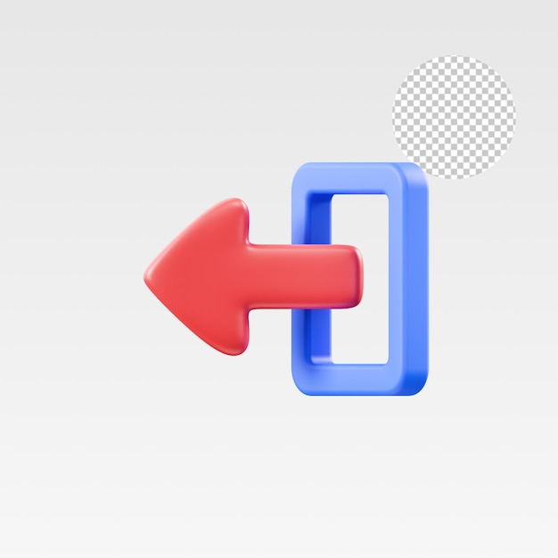 icono de salida de la página 3d ilustración