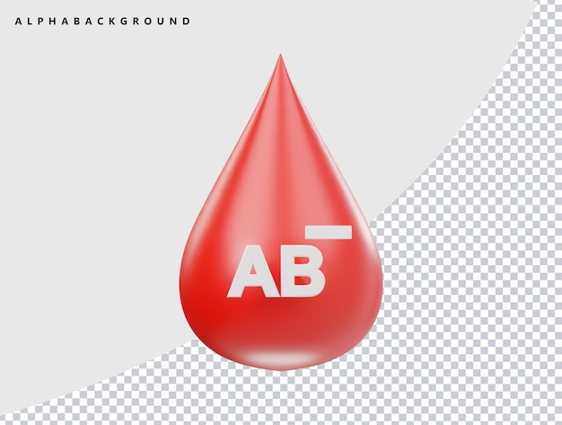 El icono de la sangre es una ilustración de renderización 3D