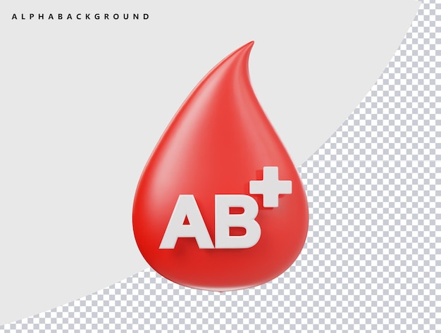 El icono de la sangre es una ilustración de renderización 3D