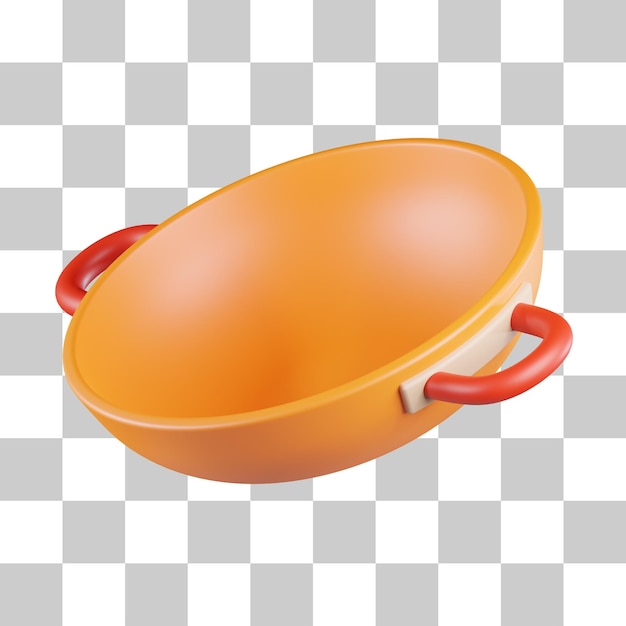 Icono de sartén 3D