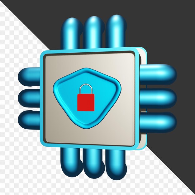 PSD icono de seguridad 3d