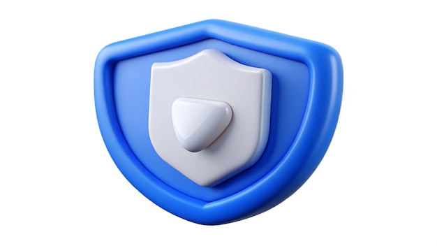 Icono seguro aislado 3d renderizar ilustración