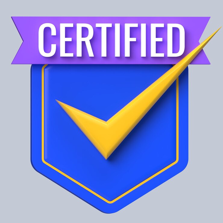 PSD icono de sello 3d verificado