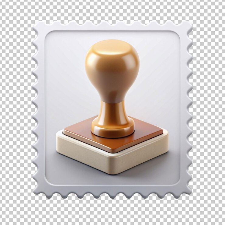 PSD icono de sello sobre un fondo transparente