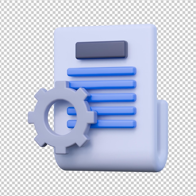 Icono de servicio de documentos 3d