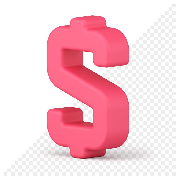 PSD icono de signo de dólar 3d