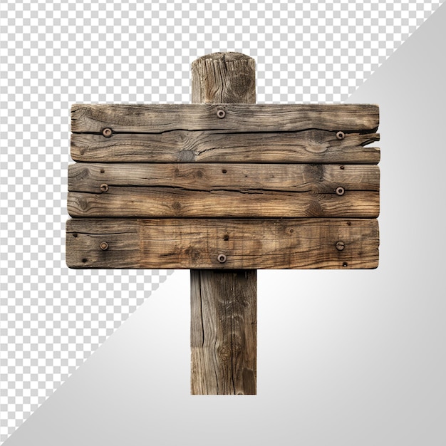 PSD icono de signo de madera png