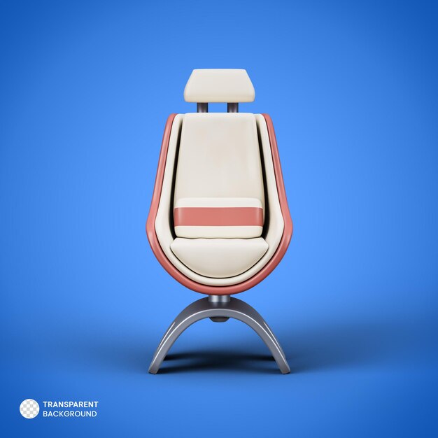 Icono de silla de juego Ilustración de procesamiento 3d aislado