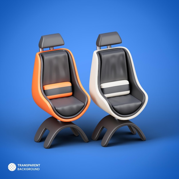 Icono de silla de juego Ilustración de procesamiento 3d aislado