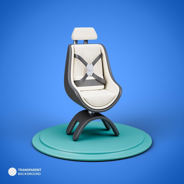 Icono de silla de juego Ilustración de procesamiento 3d aislado