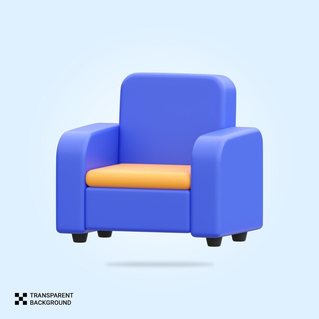 PSD icono de sillón 3d psd