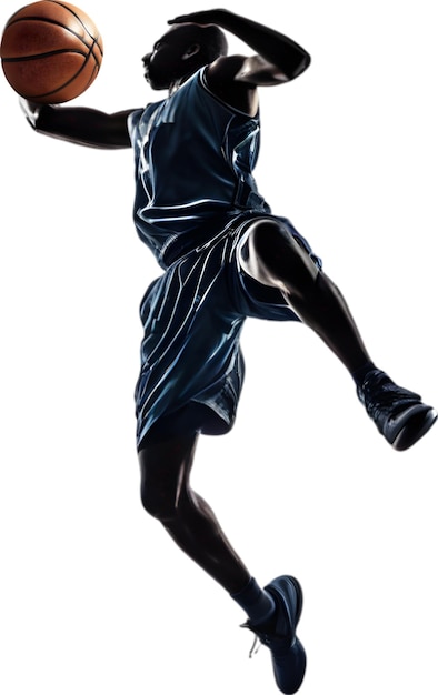 PSD icono de silueta de un jugador de baloncesto
