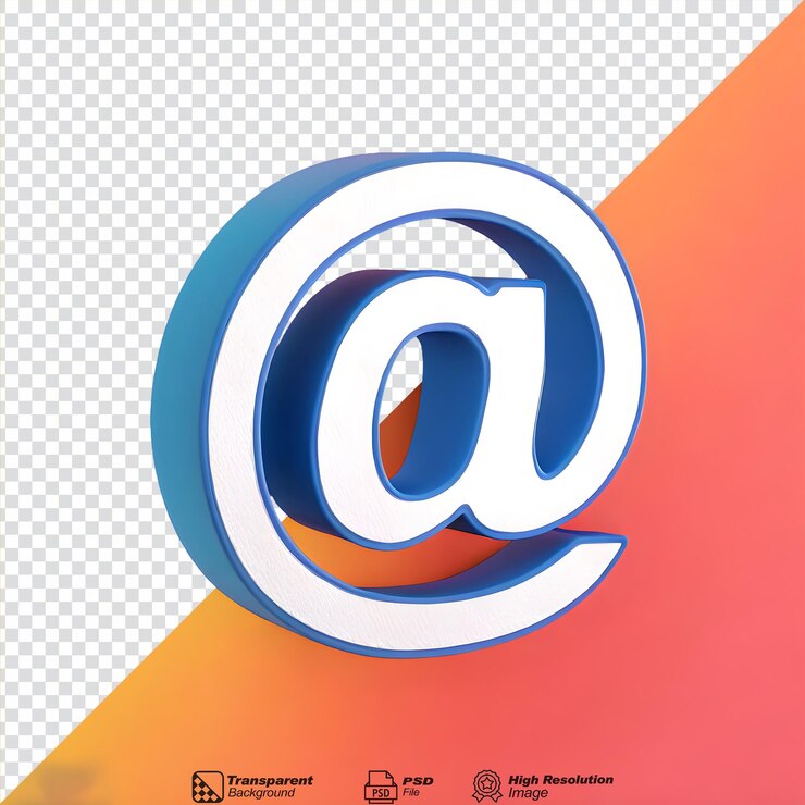 PSD en el icono de símbolo 3d aislado sobre fondo transparente