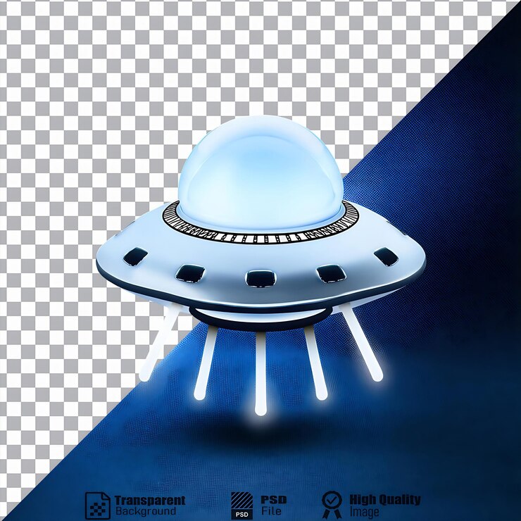 PSD el icono del símbolo de aterrizaje de la nave espacial futurista