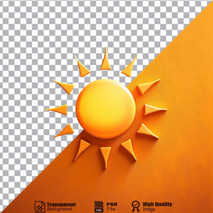 PSD el icono del símbolo de la explosión solar radiante
