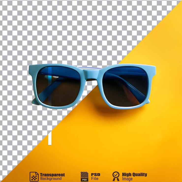 PSD el icono del símbolo de las gafas de sol azules elegantes