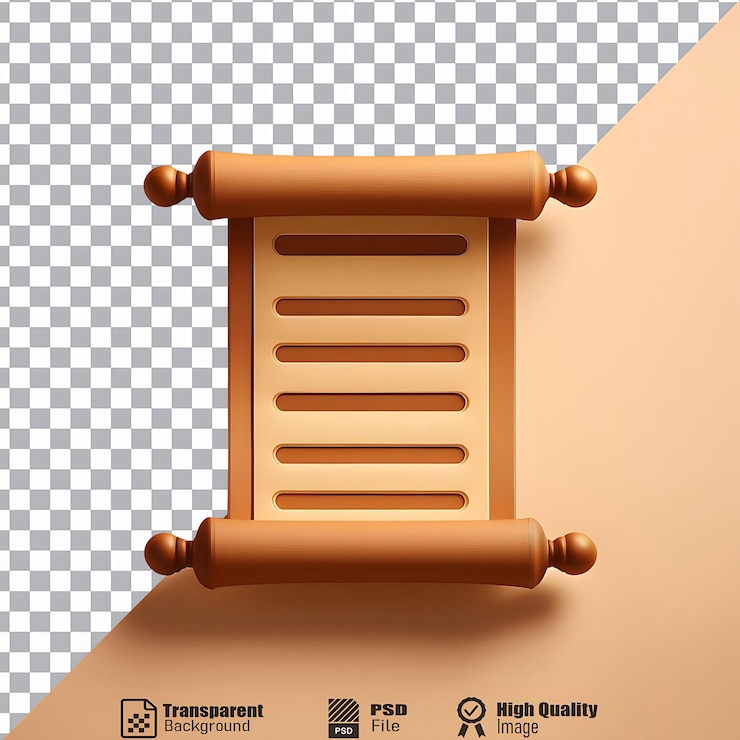 PSD el icono del símbolo del pergamino antiguo