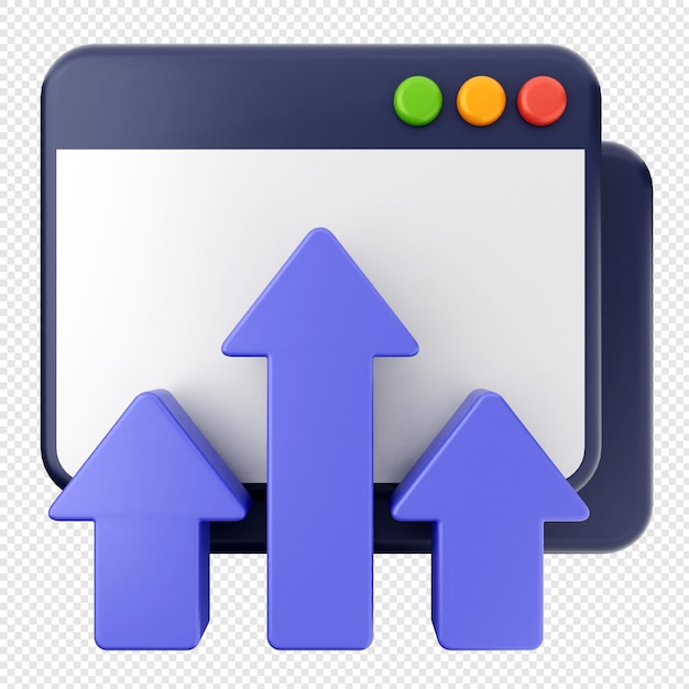 icono de sitio web 3d