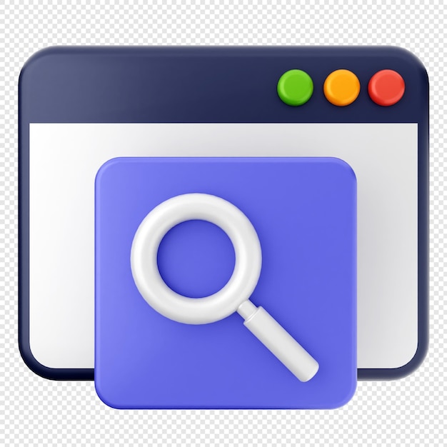icono de sitio web 3d