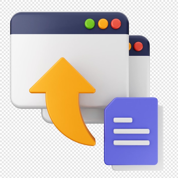 icono de sitio web 3d