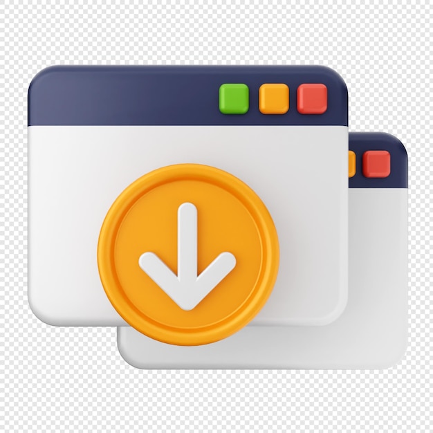 icono de sitio web 3d