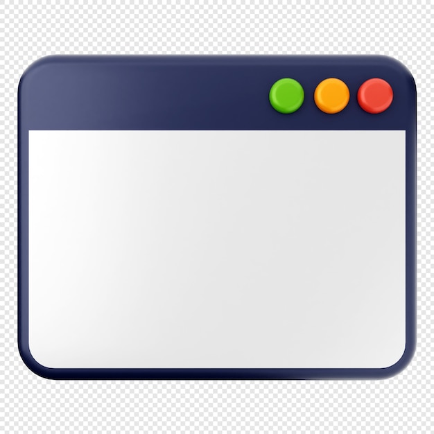 icono de sitio web 3d
