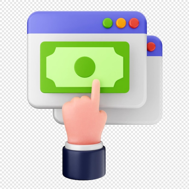 icono de sitio web 3d