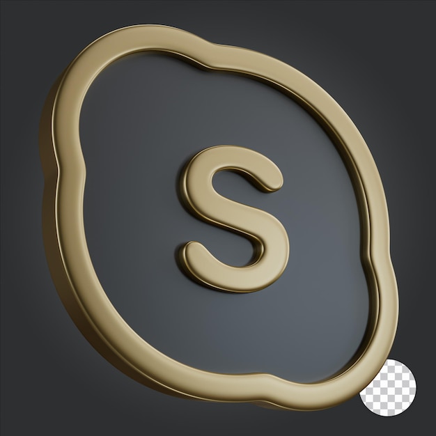 PSD icono de skype 3d