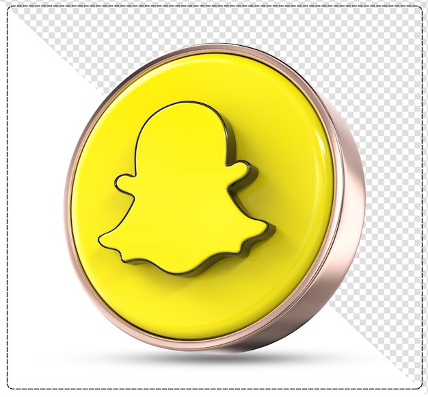 Icono de snapchat 3d aislado