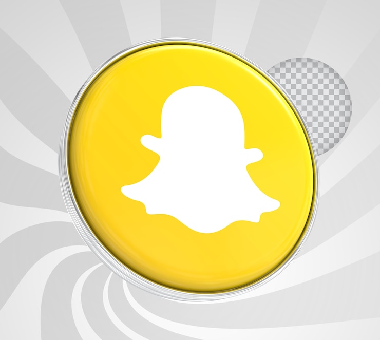 PSD icono de snapchat 3d redes sociales