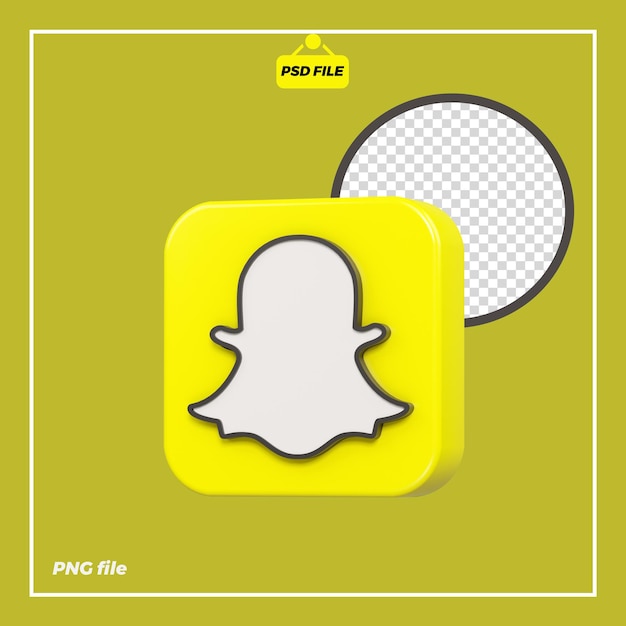 Icono de Snapchat 3D