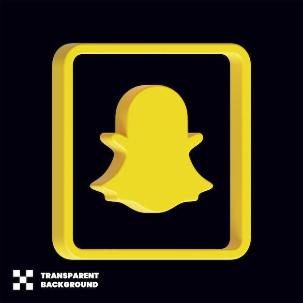 PSD el icono de snapchat en 3d